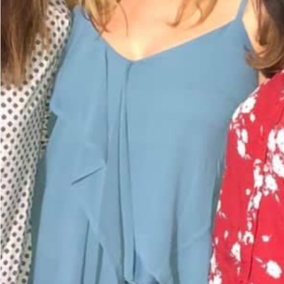 Slate blue Bebe flowy strappy shirt - Picture 6 of 6